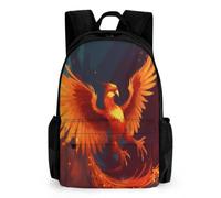 FekiLoot Orange Red Phoenix Backpack Daypack Travel Backpack