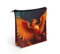 FekiLoot Orange Red Phoenix Cosmetic Bag Make Up Bag Storage Bags