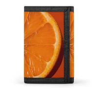 FekiLoot Orange Slice Trifold Wallet Slim Minimalist Front Pocket Men's Passcase Wallet Credit Card Holder