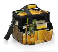 FekiLoot Oranges Orange Juice Cooler Bag Small Portable Insulated,Beach Cooler Soft Large for Men Women Ice Chest Backpack for Beach, Camping, Travel, Picnic