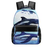 FekiLoot Orca Killer Whale Backpack With Large Capacity, Travel Backpack with Pouch Pocket Gift for Men & Women, Laptop Backpack for Outdoors Hiking Traveling