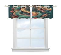 FekiLoot Oriental Dragon Pattern Short Curtains Valance Curtain