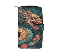 FekiLoot Oriental Dragon Pattern Travel Wallet for Men & Women RFID Blocking Card Organizer Credit Card Holder Large Capacity