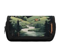 FekiLoot Outdoor Landscape Pencil Case Office Pencil Box Large Capacity Pencil Box Pouch Holder Double Zipper Pencil Case Use to Organize Desktop And Plan Space Home Office