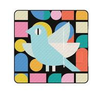 FekiLoot Outdoor Picnic Blanket Waterproof Foldable Beach Blankets Abstract Bird Design Extra Large Lightweight Picnic Mat for Beach, Spring Camping Grass Lawn Park Accessories 150x150cm