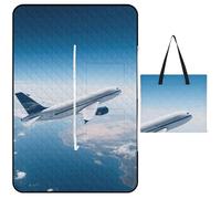 FekiLoot Outdoor Picnic Blanket Waterproof Foldable Beach Blankets Air Plane Sky Extra Large Lightweight Picnic Mat for Beach, Spring Camping Grass Lawn Park Accessories 150x100cm