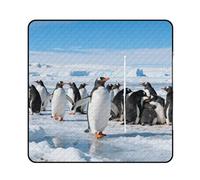 FekiLoot Outdoor Picnic Blanket Waterproof Foldable Beach Blankets Antarctic Penguin Group Extra Large Lightweight Picnic Mat for Beach, Spring Camping Grass Lawn Park Accessories 150x150cm