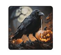FekiLoot Outdoor Picnic Blanket Waterproof Foldable Beach Blankets Frightening Halloween Crow Extra Large Lightweight Picnic Mat for Beach, Spring Camping Grass Lawn Park Accessories 200x200cm
