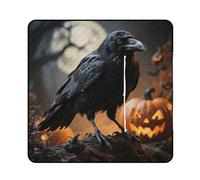 FekiLoot Outdoor Picnic Blanket Waterproof Foldable Beach Blankets Frightening Halloween Crow Extra Large Lightweight Picnic Mat for Beach, Spring Camping Grass Lawn Park Accessories 150x150cm