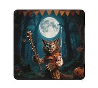FekiLoot Outdoor Picnic Blanket Waterproof Foldable Beach Blankets Halloween Horror Wolf Extra Large Lightweight Picnic Mat for Beach, Spring Camping Grass Lawn Park Accessories 150x150cm