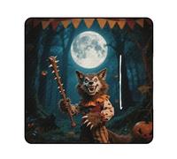 FekiLoot Outdoor Picnic Blanket Waterproof Foldable Beach Blankets Halloween Horror Wolf Extra Large Lightweight Picnic Mat for Beach, Spring Camping Grass Lawn Park Accessories 200x200cm