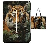 FekiLoot Outdoor Picnic Blanket Waterproof Foldable Beach Blankets Jungle Tiger Extra Large Lightweight Picnic Mat for Beach, Spring Camping Grass Lawn Park Accessories 150x100cm