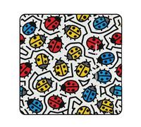 FekiLoot Outdoor Picnic Blanket Waterproof Foldable Beach Blankets Little Ladybug Doodle Extra Large Lightweight Picnic Mat for Beach, Spring Camping Grass Lawn Park Accessories 200x200cm
