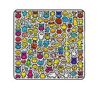 FekiLoot Outdoor Picnic Blanket Waterproof Foldable Beach Blankets Little Owls Doodle Extra Large Lightweight Picnic Mat for Beach, Spring Camping Grass Lawn Park Accessories 200x200cm