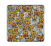 FekiLoot Outdoor Picnic Blanket Waterproof Foldable Beach Blankets Little Tiger Graffiti Extra Large Lightweight Picnic Mat for Beach, Spring Camping Grass Lawn Park Accessories 150x150cm