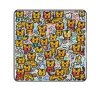 FekiLoot Outdoor Picnic Blanket Waterproof Foldable Beach Blankets Little Tiger Graffiti Extra Large Lightweight Picnic Mat for Beach, Spring Camping Grass Lawn Park Accessories 200x200cm