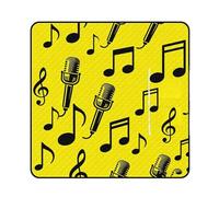 FekiLoot Outdoor Picnic Blanket Waterproof Foldable Beach Blankets Music Note Yellow Extra Large Lightweight Picnic Mat for Beach, Spring Camping Grass Lawn Park Accessories 200x200cm