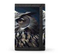 FekiLoot Owl And Moon Wallet for Men Slim Minimalist Trifold Wallet with ID Window And Credit Card Holder