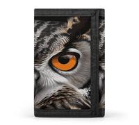FekiLoot Owl Eyes Wallet for Men Slim Minimalist Trifold Wallet with ID Window And Credit Card Holder