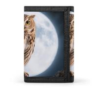 FekiLoot Owl Moonlight Slim Wallet Trifold Wallet Credit Card Holder Wallets Stylish Money Clip for Men Women