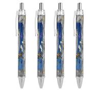 FekiLoot Owl Oak Berry Ballpoint Pens Retractable Ball Point Pens Smooth-Flowing Black Ink 0.5mm Writing Pen Black Ink Pen for Men Women 4 PCS