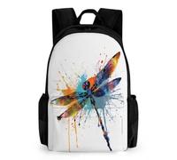 FekiLoot Paint Splash Dragonfly Backpack Daypack Travel Backpack