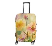 FekiLoot Painted Flowers Travel Luggage Cover Anti-Scratch Suitcase Cover Elastic Luggage Protector Fits 19-28 Inch Case, white, L, Stylish