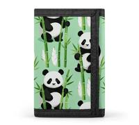 FekiLoot Panda Bamboo Slim Wallet Trifold Wallet Credit Card Holder Wallets Stylish Money Clip for Men Women