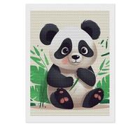 FekiLoot Panda Star Diamond Paintings Kits for Beginners, Gem Dot Crafts for Adults, Full Round Drill Diamond Arts, Diamond Art Kits for Home Wall Decor, Office, Gift 12"x16"