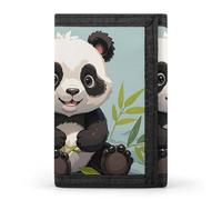 FekiLoot Panda Wallet Portable Tri Fold Wallet with Zipper Coin Purse for Women Credit Car