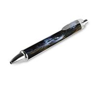 FekiLoot Panther With Blue Eyes Ballpoint Pens Retractable Ball Point Pens Smooth-Flowing Black Ink 0.5mm Writing Pen Black Ink Pen for Men Women 1 PCS