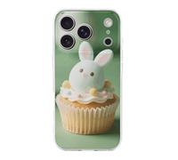 FekiLoot Paper Cupcake Easter Egg for iPhone 17 Case Full Camera Protection TPU Slim Shockproof with Anti-Fingerprint Phone Cover Transparent
