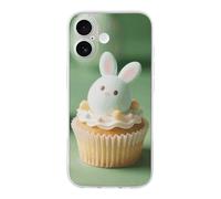 FekiLoot Paper Cupcake Easter Egg for iPhone 17 Case Full Camera Protection TPU Slim Shockproof with Anti-Fingerprint Phone Cover Transparent