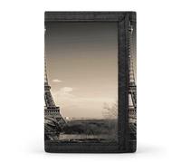 FekiLoot Paris Tower Wallet for Men Slim Minimalist Trifold Wallet with ID Window And Credit Card Holder
