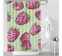 FekiLoot Peach Raspberry Shower Curtain Polyester Fabric Waterproof Bath Curtain with Grommet and Hooks Modern Decorative Shower Curtains Machine Washable for Home Bathroom 46.85x70.87Inch（119x180cm）