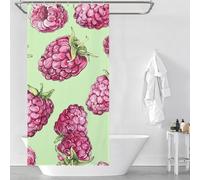 FekiLoot Peach Raspberry Shower Curtain Polyester Fabric Waterproof Bath Curtain with Grommet and Hooks Modern Decorative Shower Curtains Machine Washable for Home Bathroom 35.43x70.87Inch（90x180cm）