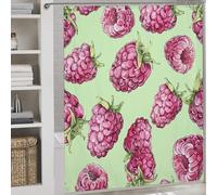 FekiLoot Peach Raspberry Shower Curtain Polyester Fabric Waterproof Bath Curtain with Grommet and Hooks Modern Decorative Shower Curtains Machine Washable for Home Bathroom 69.69x70.87Inch（177x180cm）