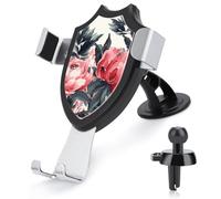 FekiLoot Peonies Spring Car Phone Mount for Dashboard/Vent/Windshield Auto-Clamping Gravity Sensor Truck Stand Cradle 90° Rotation Phone Holder Fits 4-6" Phones