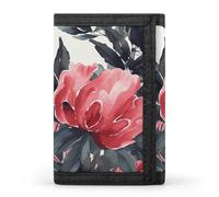 FekiLoot Peonies Spring Trifold Wallet Slim Minimalist Front Pocket Men's Passcase Wallet Credit Card Holder