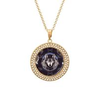 FekiLoot Personalized Picture Necklace - Round Coin Pendant Wolves And Dream Catchers Necklaces Diamond Accent Necklaces Fashion Charm Jewelry Necklace Custom Photo Pendant for Women & Gifts, One size