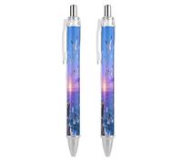 FekiLoot Petal Dance Anime Ballpoint Pens Retractable Ball Point Pens Smooth-Flowing Black Ink 0.5mm Writing Pen Black Ink Pen for Men Women 2 PCS