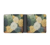 FekiLoot Petals Garden Leaves Wallet Men Slim PU Leather Bifold Wallet Large Capacity with Multiple Card Slots Wallet