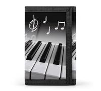 FekiLoot Piano Music Symbol Wallet Trifold Wallet for Men Slim Minimalist Front Pocket Stylish Cards Purse Extra Capacity Credit Card Holder Outdoor Sports Wallets