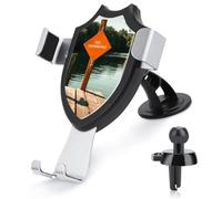 FekiLoot Pier Sign Car Phone Holder Mount Strongest Suction & Clip Cell Phone Mount for Dashboard Windshield Vent Fits 4-6" Phones (Straight Vent Only)