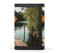 FekiLoot Pier Sign Wallet for Men Slim Minimalist Trifold Wallet with ID Window And Credit Card Holder
