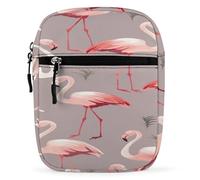 FekiLoot Pink Flamingo Pattern Crossbody Sling Bag for Women Men Small Sling Bags Adjustable Waterproof Shoulder Bag for Hiking Travel