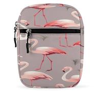 FekiLoot Pink Flamingo Pattern Crossbody Sling Bag for Women Men Small Sling Bags Adjustable Waterproof Shoulder Bag for Hiking Travel