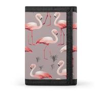 FekiLoot Pink Flamingo Pattern Wallet Minimalist Front Pocket Slim Credit Card Holder Stylish Trifold Wallet for Men Women