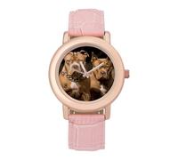 FekiLoot Pitbull Dogs Watch Women's Alloy Wristwatch Elegant Slim Analog Wristwatch with Precise Timekeeping Fashionably Dainty Sophisticatedly Women's Dress Watch for Casual & Formal Wear