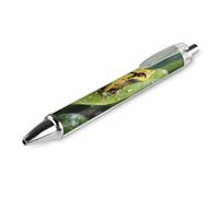 FekiLoot Poison Dart Frog on Leaf Ballpoint Pens Retractable Ball Point Pens Smooth-Flowing Black Ink 0.5mm Writing Pen Black Ink Pen for Men Women 1 PCS